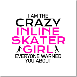 crazy inline skater girl Posters and Art